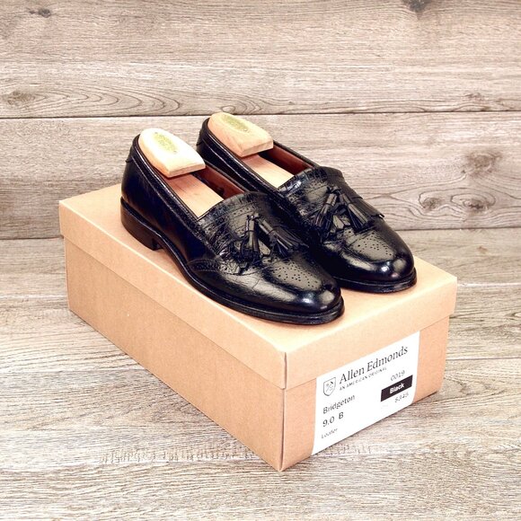 Allen Edmonds BRIDGETON Dress Loafer 9 B Narrow Black * add $15 Cedar Trees main image 4